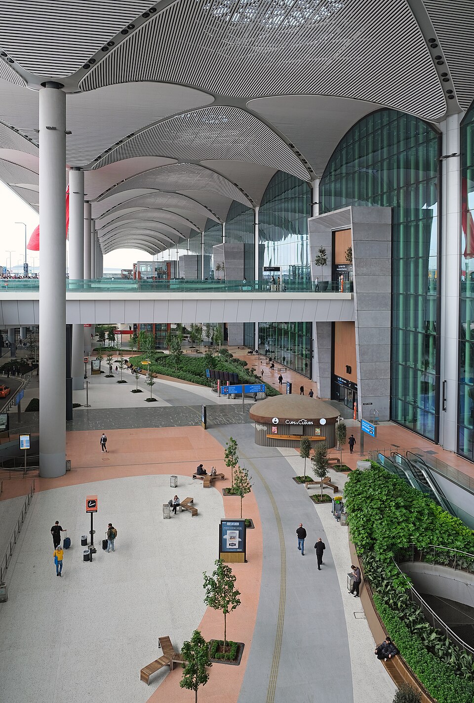 Interior of Istanbul Airport for international arrivals