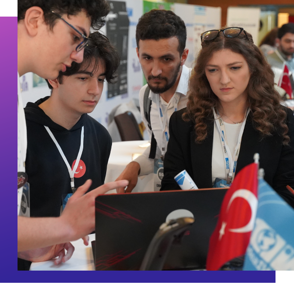 Young participants collaborating on a project