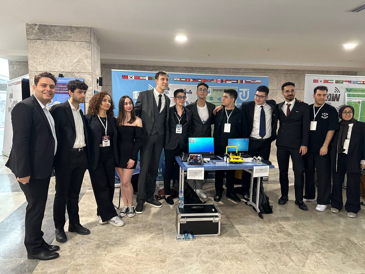 A project team presenting its technology showcase